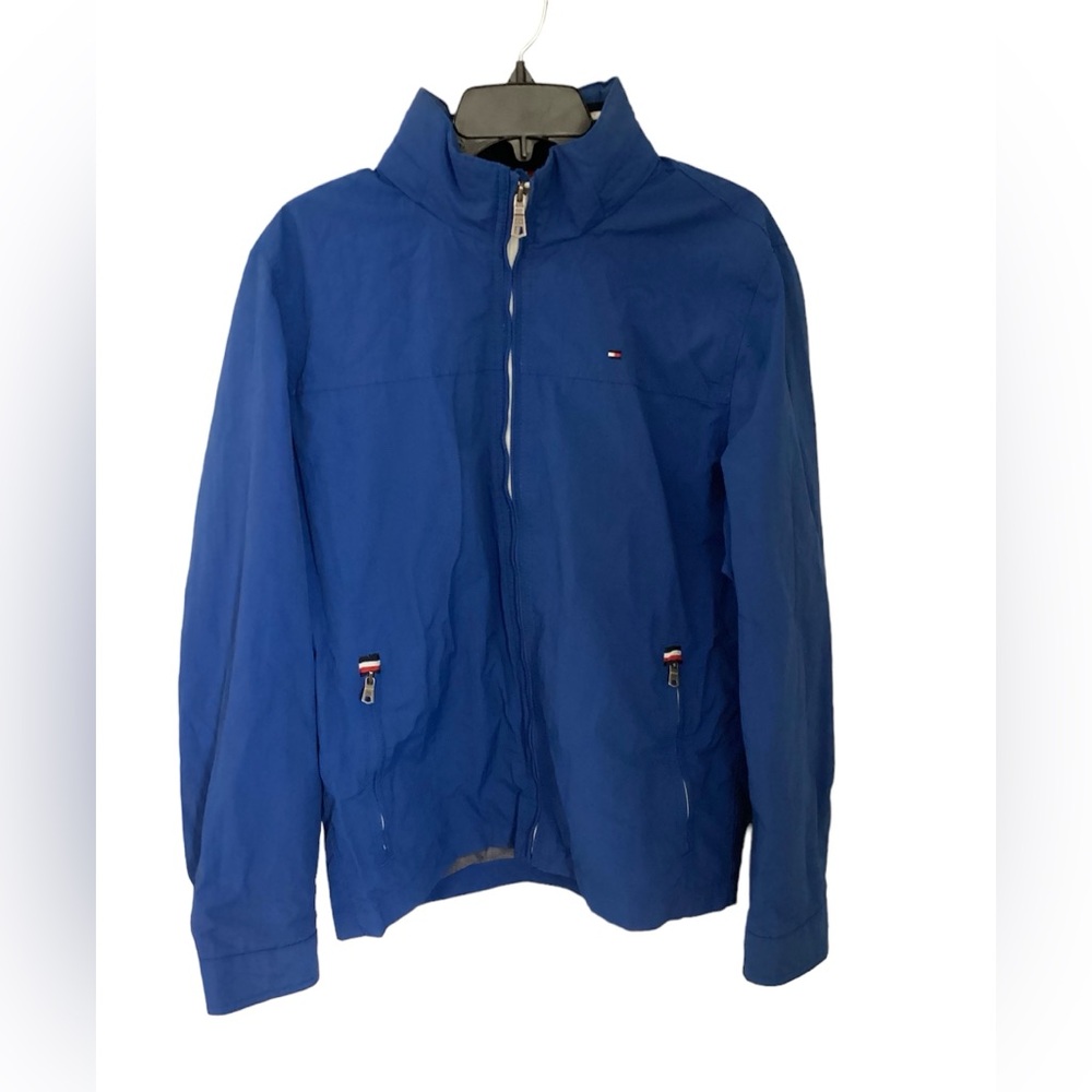 Tommy Hilfiger Yacht Windbreaker Waterstop Blue Jacket Mens Medium/Womens L